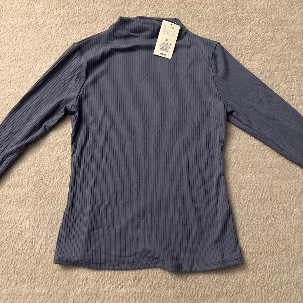 Women's Blue Long Sleeve Top